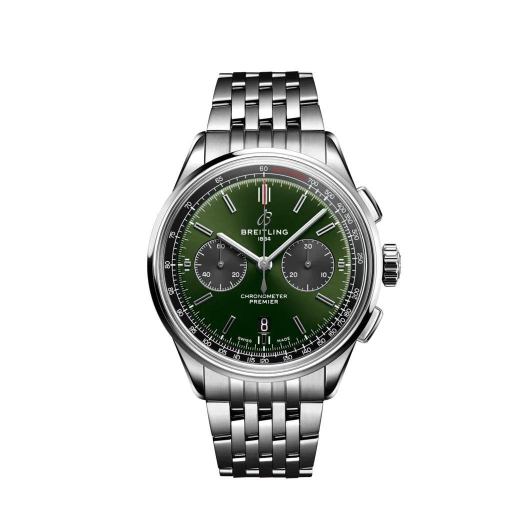 Breitling Premier B01 Chronograph 42MM In Stainless Steel with Green Dial