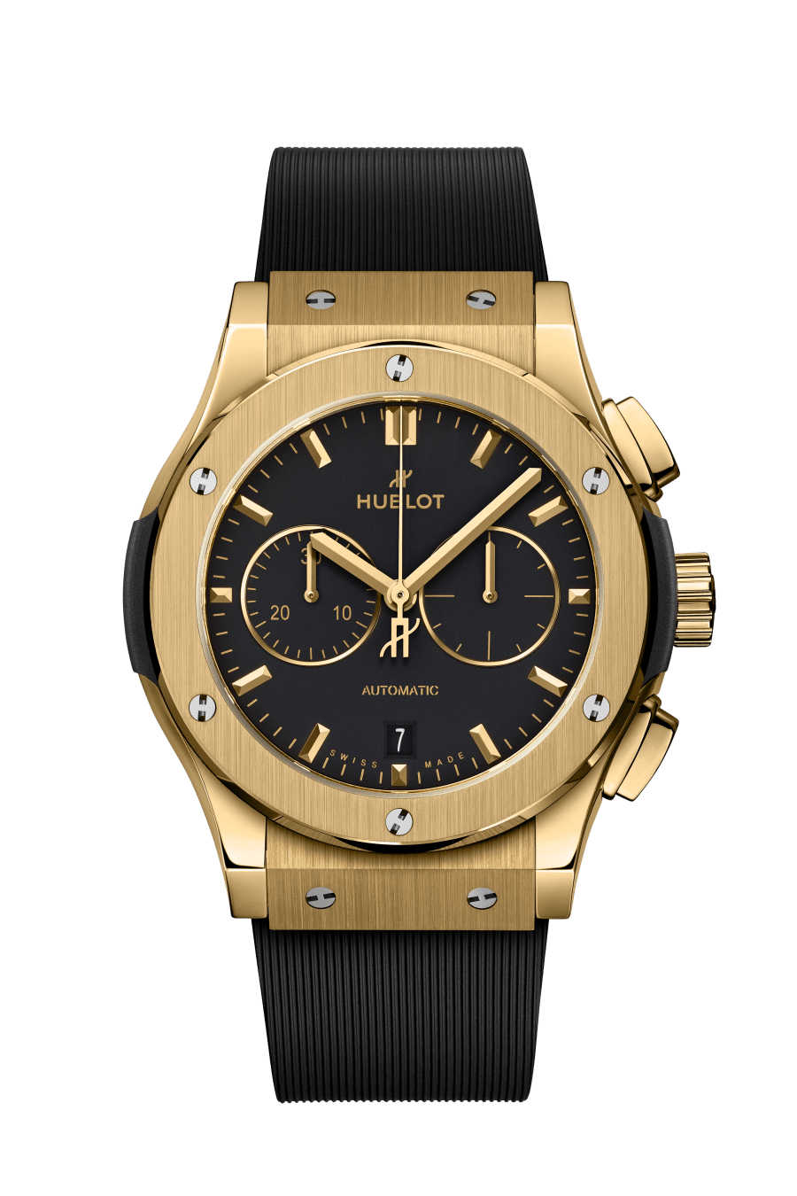 Hublot Classic Fusion Chronograph with Black Dial in Yellow Gold 42mm