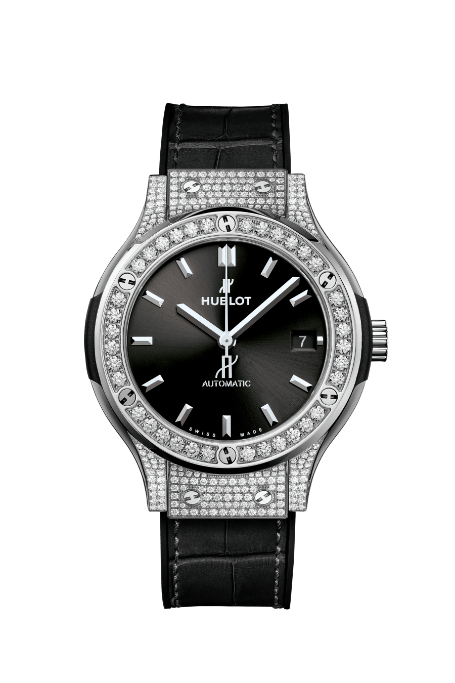 Hublot Classic Fusion in Titanium Pave 38mm