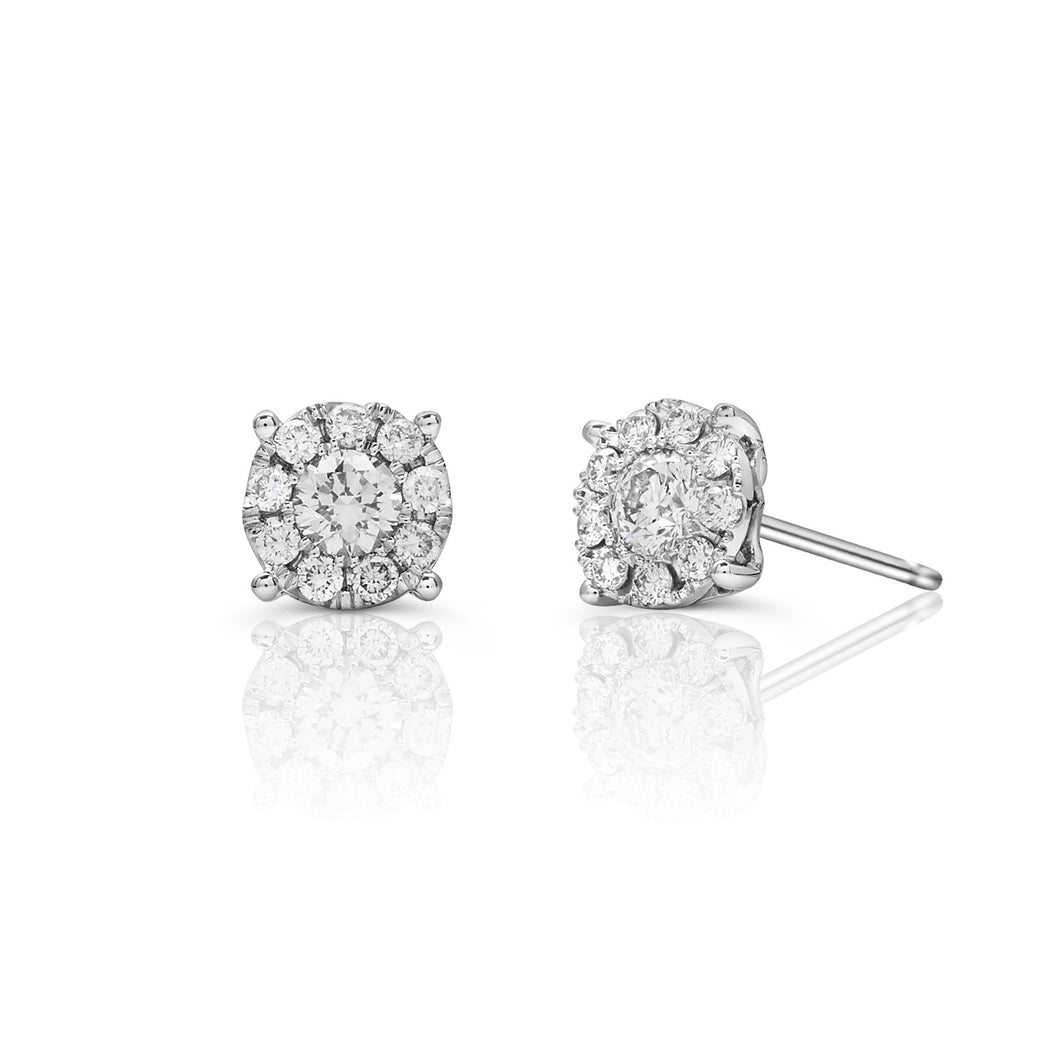 Diamond Earrings set in 14k White Gold