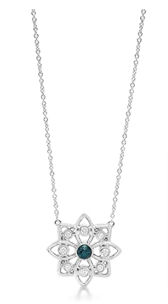 Light blue 2025 diamond necklace