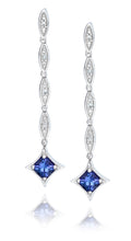 Load image into Gallery viewer, Convertible Tanzanite &amp; Diamond Earrings set in 925 Silver
