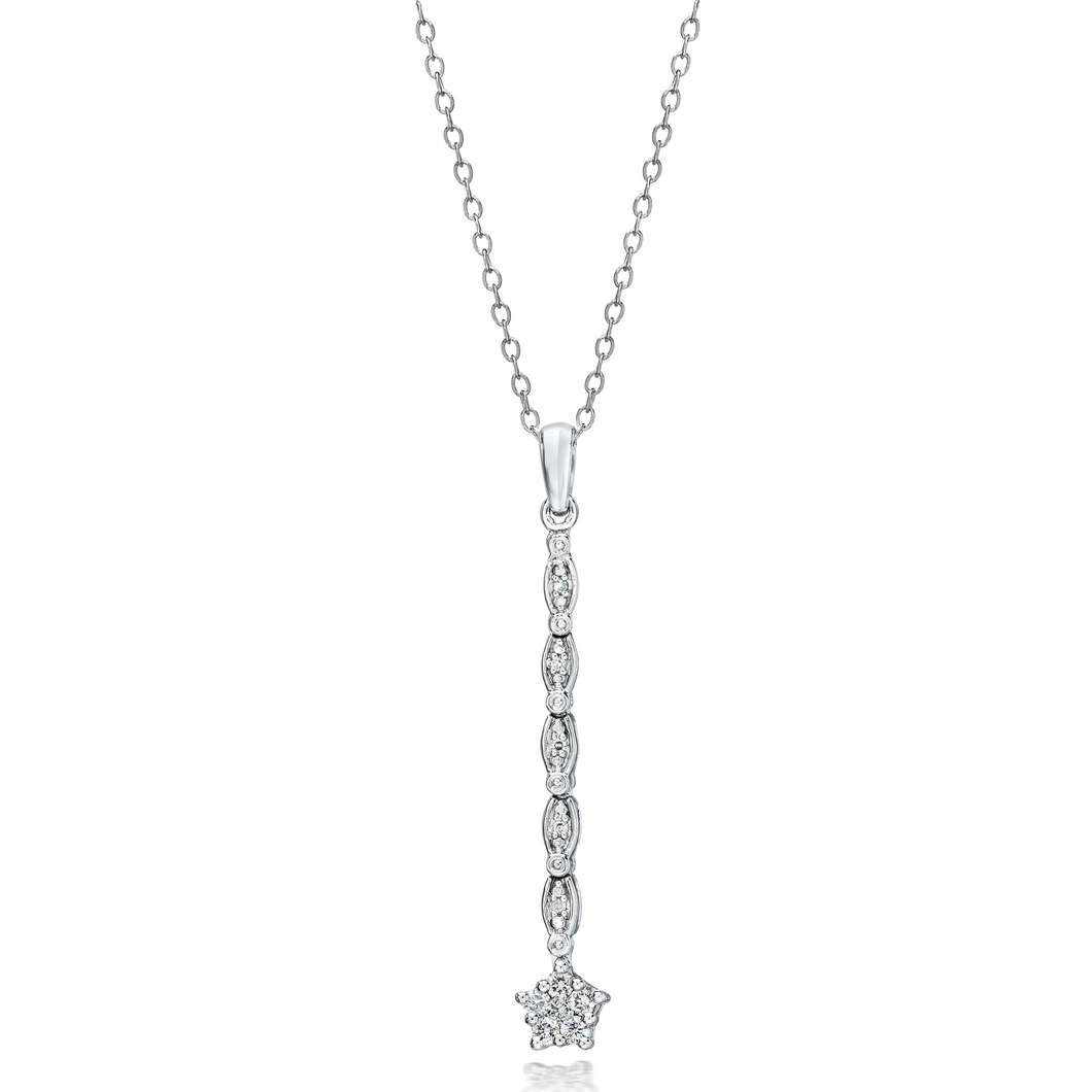 Convertible Diamond Necklace set in 925 Silver