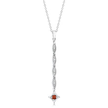 Load image into Gallery viewer, Convertible Cognac &amp; White Diamond Necklace set in 925 Silver
