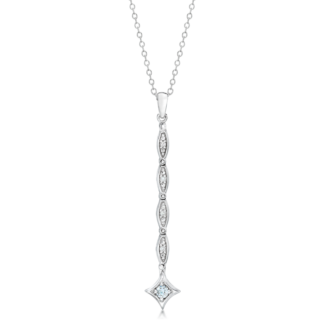 Convertible Diamond Necklace set in 925 Silver