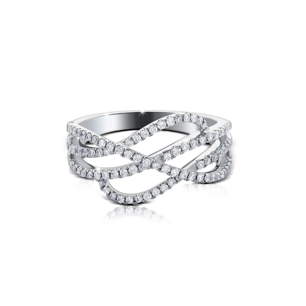 Fashion Diamond Ring set in 14k White Gold